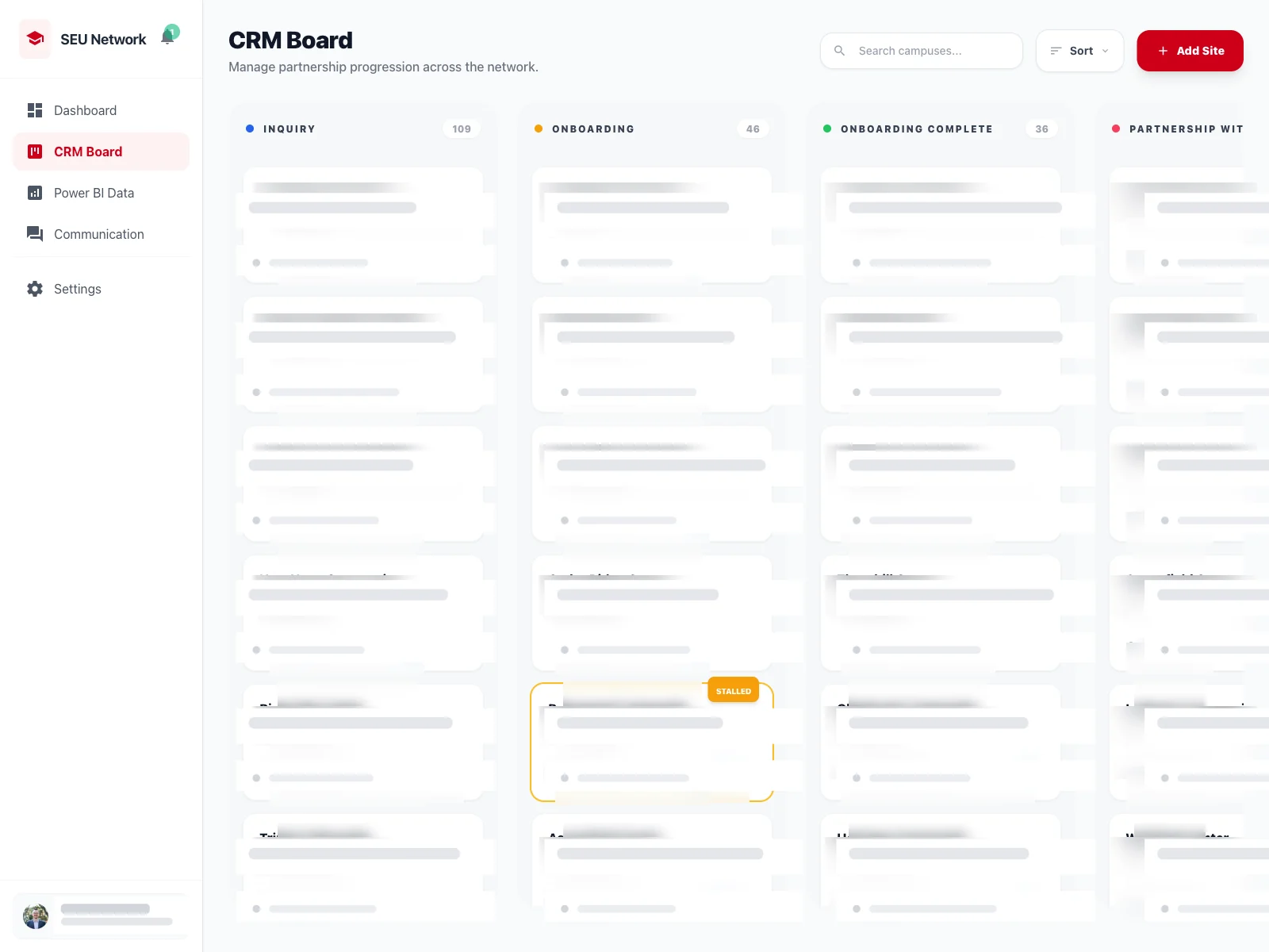 Network Partner Hub dashboard preview