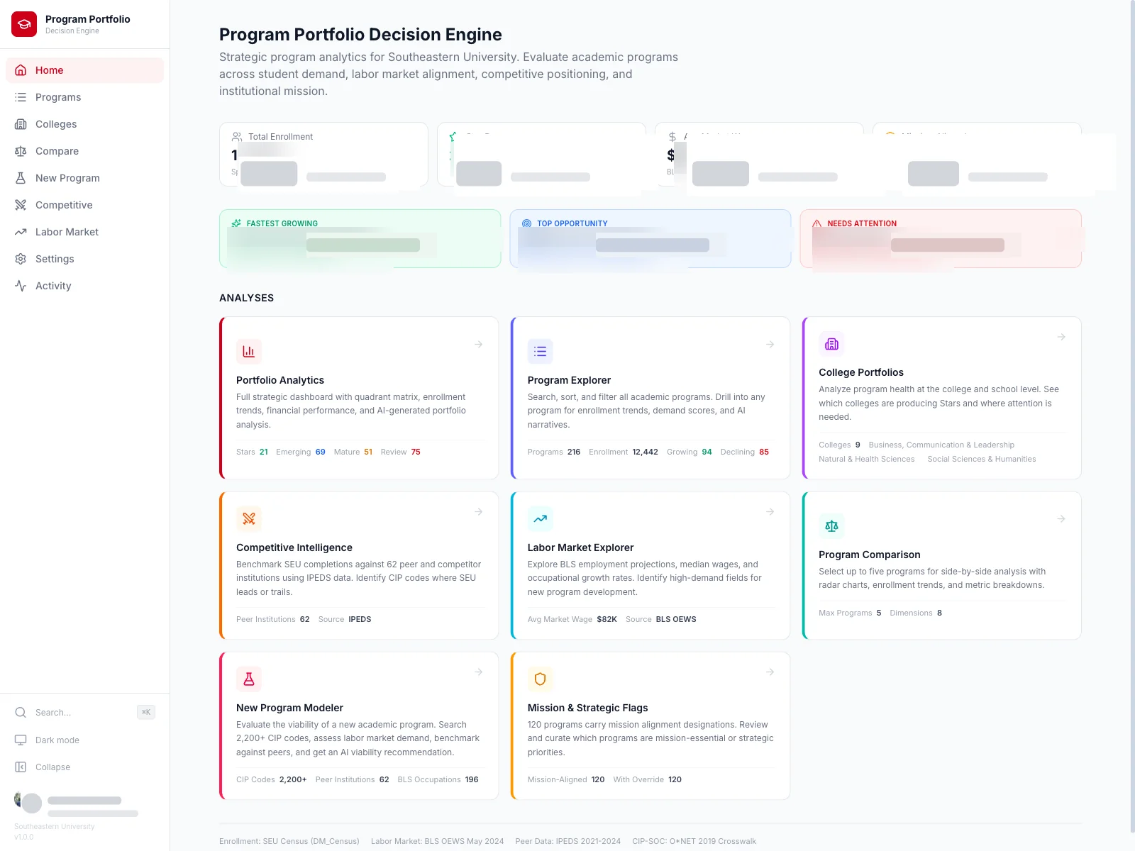 Portfolio Engine dashboard preview